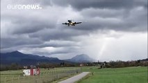Plane aborts bumpy landing in Austria storm