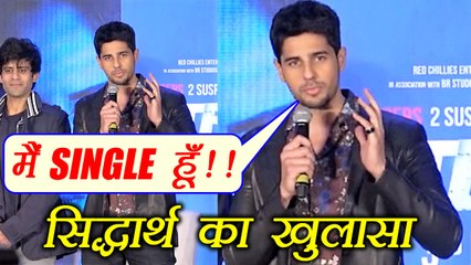 Sidharth Malhotra confirms BREAK UP with Alia Bhatt; Watch Video | FilmiBeat