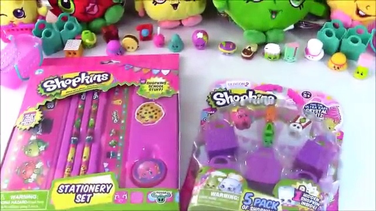 SHOPKINS Stationary Set! SHOPKINS Pencils case ERASERS! Shopkins Plushies!Mystery Shopkins