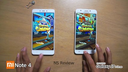 Xiaomi Redmi Note 4 vs Samsung J7 Prime - Speed Test (English Sub)
