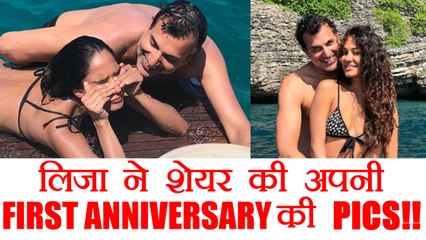 Lisa Haydon and Dino Lalvani celebrated First Wedding Anniversary on Beach; Watch | FilmiBeat