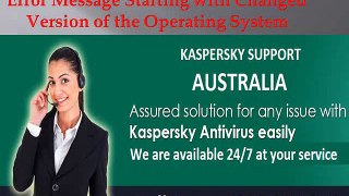 How to resolve the Kaspersky 2014 Error Message Starting with Changed Version of the Operating System Windows 8.1