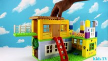 Peppa Pig And Masha Blocks Mega Lego House Sets With George Pig, Daddy Pig, Mummy Pig Lego Toys