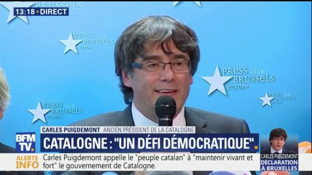 A Bruxelles, Carles Puigdemont demande à l'Europe de réagir