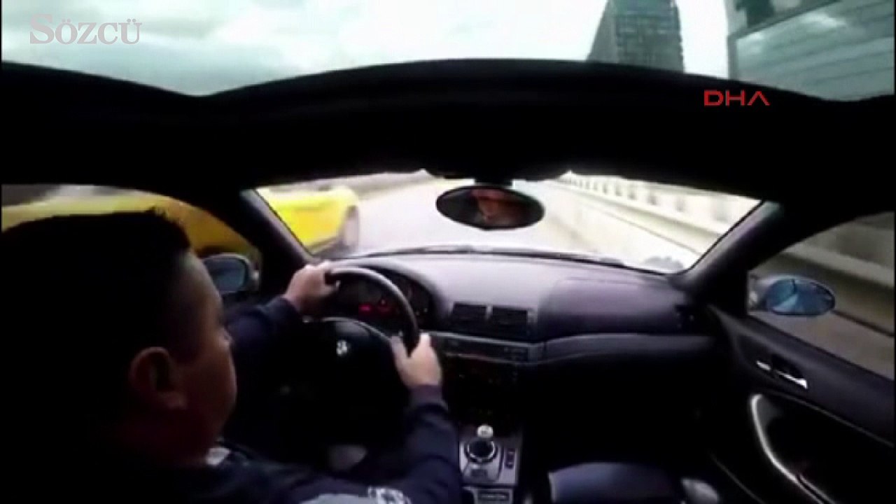 Makas atan sürücünün kazası araç kamerasına yansıdı