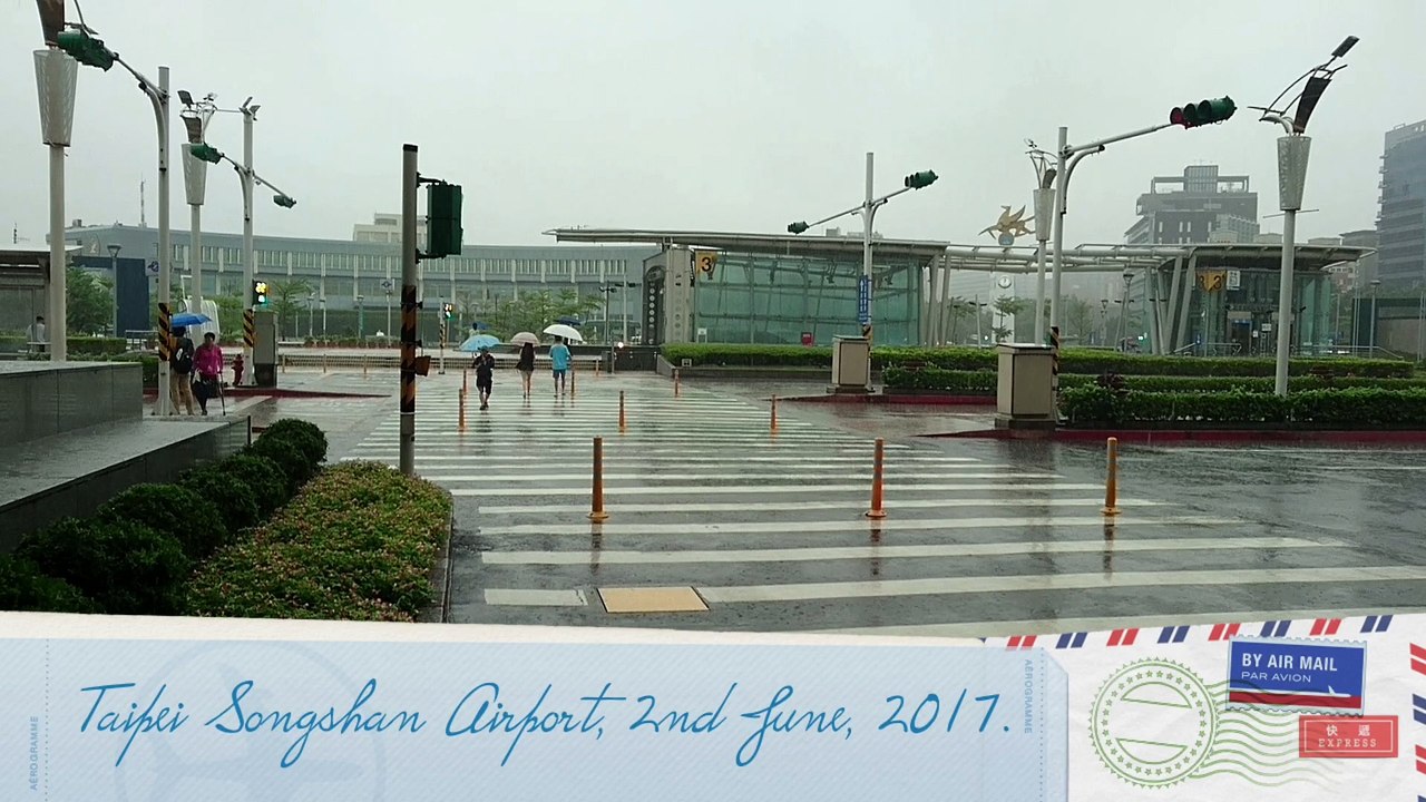 Taking off from the rainfall city of Taipei