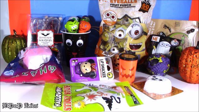 Halloween Haul! Sticky Spiders! Melty Witch! Pumpkin SLIME! Gross Lollipops! Candy Lip BALM!