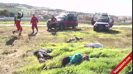 Çanakkale'de uçak kazası tatbikatı