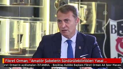Fikret Orman: "Amatör Şubelerin Sürdürülebilirlikleri Yasal Düzenleme Gelmediği Taktirde Çok Zor"