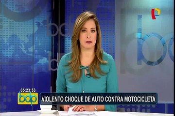 Chimbote: ocupantes de motocicleta son arrollados por auto en la Panamericana Norte