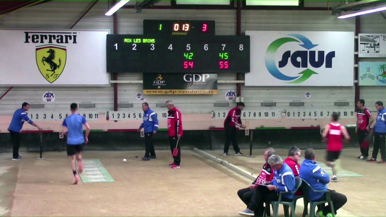 L'incroyable "coup du gong" tenté et réussi par Sébastien Leiva-Marcon, Aix-les-Bains contre Balaruc, octobre 2017