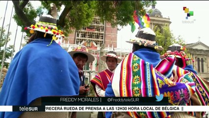 下载视频: Grupos sociales bolivianos trabajan para que Evo Morales sea candidato