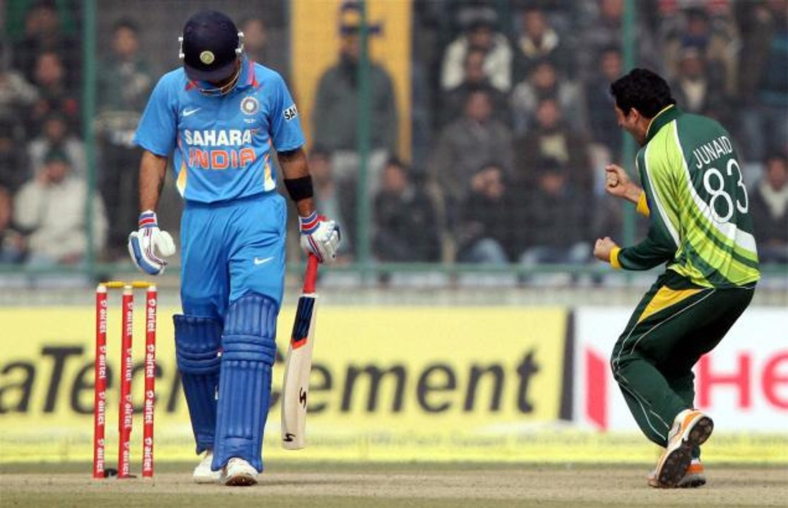 junaid khan first match Vs India