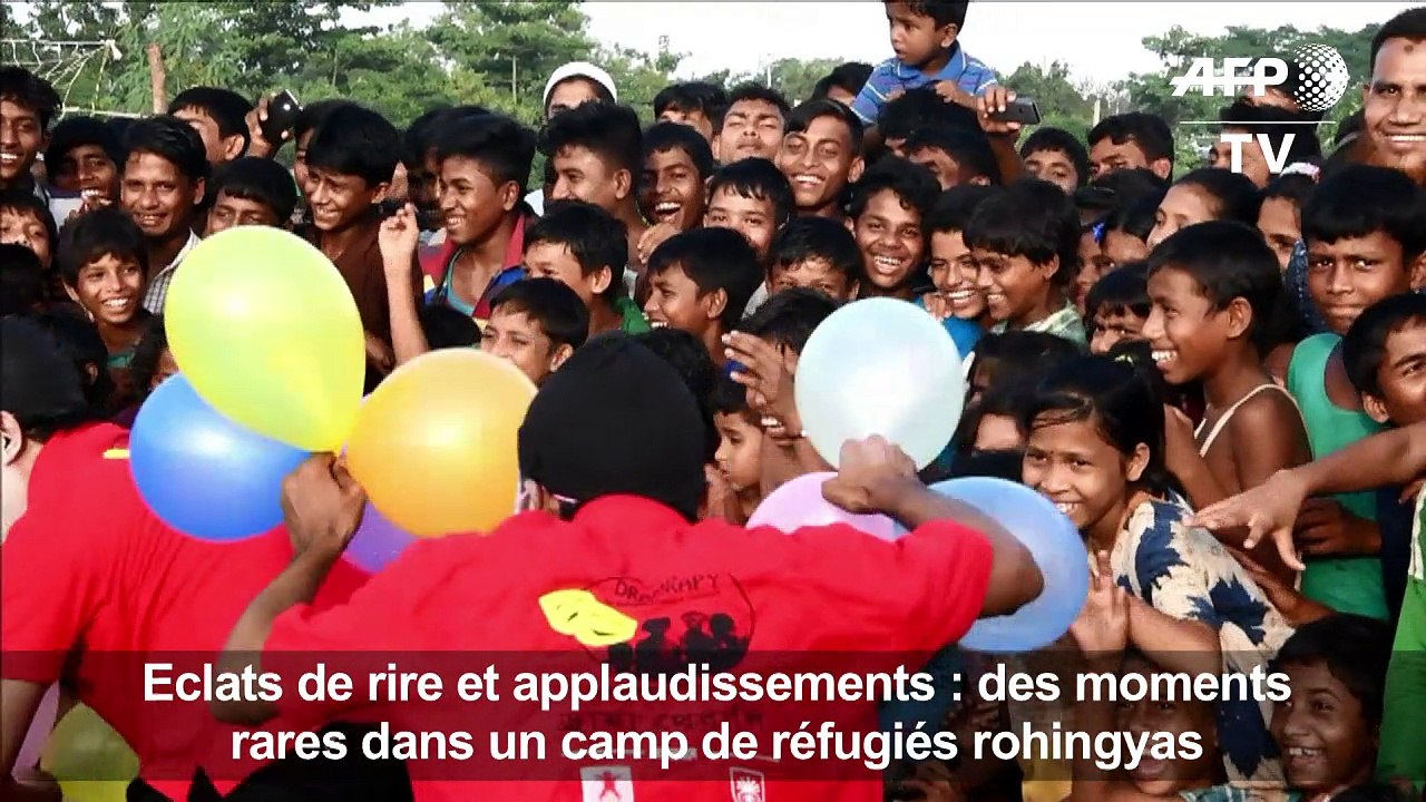 Des clowns apportent la thérapie du rire aux enfants rohingyas