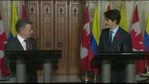 Santos agradece a Canadá su apoyo al proceso de paz colombiano