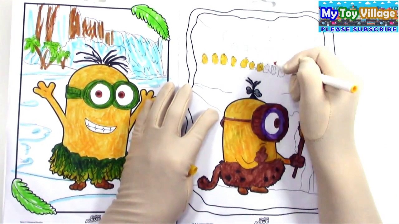 Minions Come Alive in 3D Color Alive Action Coloring Crayola Part 1 MyToyVillage