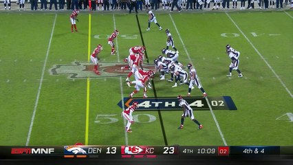 Derrick Johnson swats down Trevor Siemian's fourth down pass