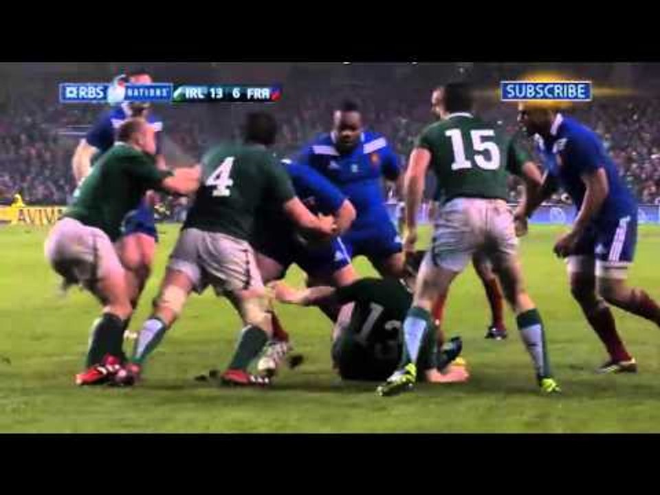 Big Tackles From The RBS 6 Nations Championship 2013