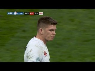 Owen Farrell Misses a 2nd Half Penalty,  Wales v England 16 March 2013