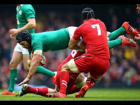 Sam Warburton gets Yellow Card, Wales v Ireland, 14th March 2015