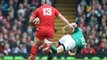 Excellent Jonathan Davies handoff, Wales v Ireland, 14th March 2015