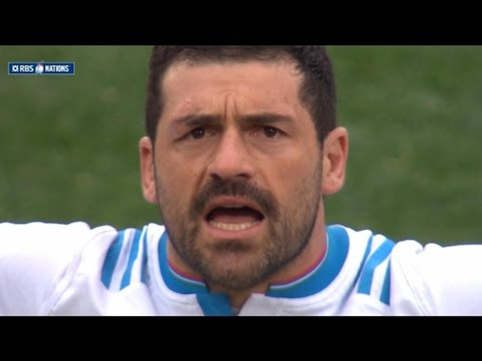 Italian national anthem, Italy v France, 15th March 2015