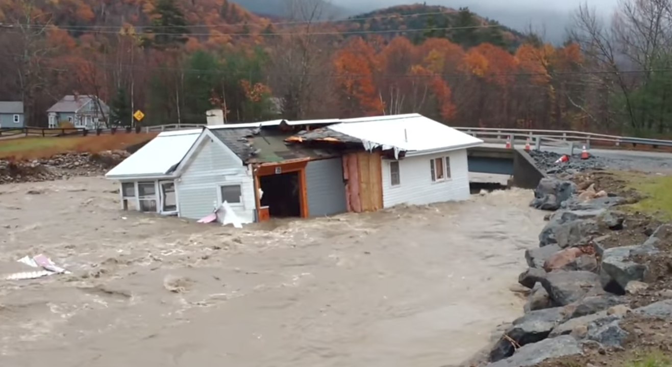 Severe New Hampshire Flooding Washes Whole House Down River - video ...