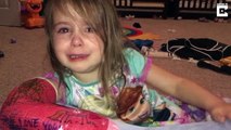Adorable empathetic toddler cries for lonely lost teddy as she knows it just ‘needs a hug from its mommy’