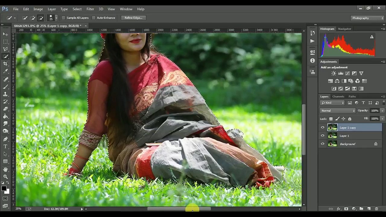 Photoshop Tutorial How To Edit Outdoor Portrait Blur Background and Soft Light Effect - YouTube