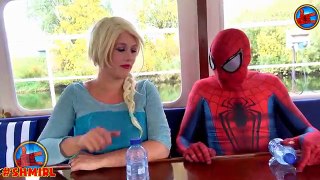 Bottle Flip Challenge Elsa vs Spiderman - Frozen Elsa Funny Amazing Superheroes IRL