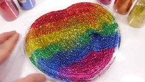 Combine Glitter Slime Water Clay Heart DIY Learn Colors Slime Orbeez Toys