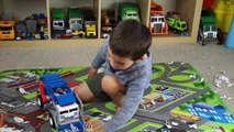 Matchbox Garbage Truck Surprise Toy UNBOXING: Playing Recycling with Legos