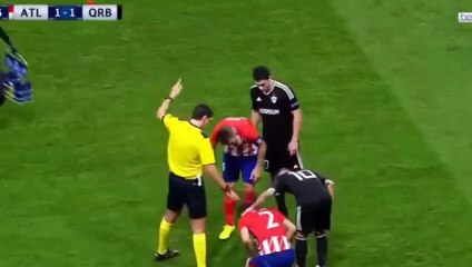 Pedro Henrique Carton rouge - Atl. Madrid 1-1 Qarabag - 31.10.2017