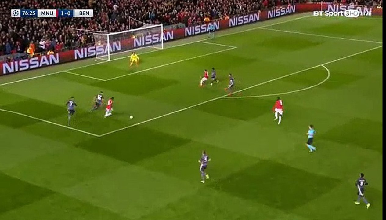 Manchester United 2 - 0 Benfica 31/10/2017 Daley Blind Super Penalty Goal 78' Champions League HD Full Screen .
