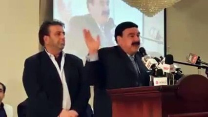 Sheikh Rasheed addressing Public Gathering in Canada