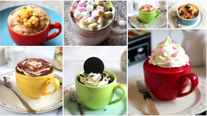 7 MUG CAKE recipes with tips (part 1) - Cách làm 7 loại bánh thơm ngon bằng lò vi sóng