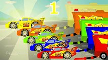 Learn Colors with Disney Pixar Mack Trucks and Disney Cars Lightning McQueen Cars 3 - Video for Kids