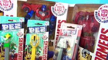 NEW! TRANSFORMERS Robots in Disguise PEZ Candy Dispensers, Toys Optimus Prime Bumblebee Sideswipe