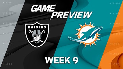 Raiders vs. Dolphins Week 9 game preview