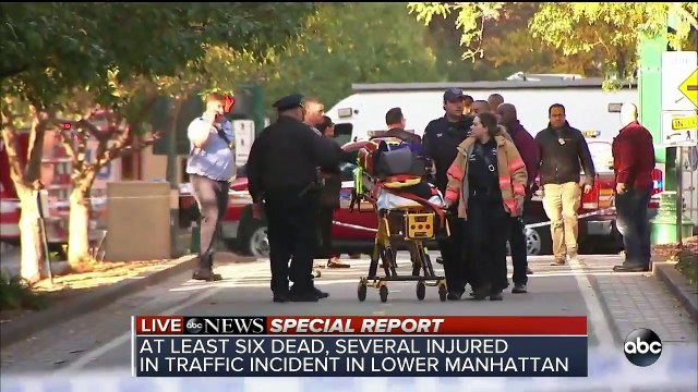 Multiple people dead after car strikes pedestrians on bike path in lower Manhattan