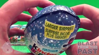 Kinder Surprise Egg Christmas Party! Opening 2 New Huge Giant Jumbo Kinder Surprise Eggs and Train!