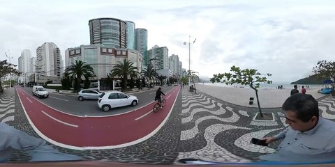 Orla da praia da cidade de Balneário Camboriú/SC em 360