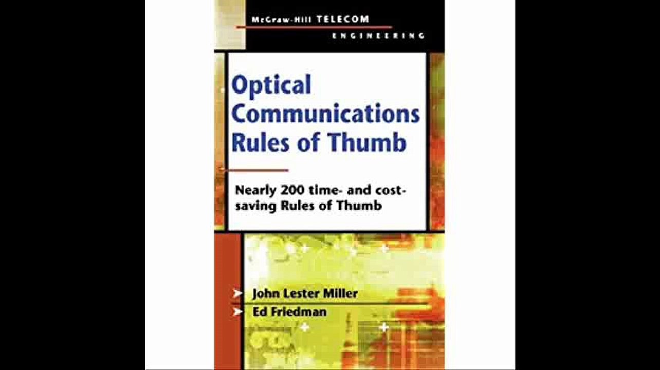 Optical Communications Rules of Thumb (McGraw-Hill Telecom Engineering)