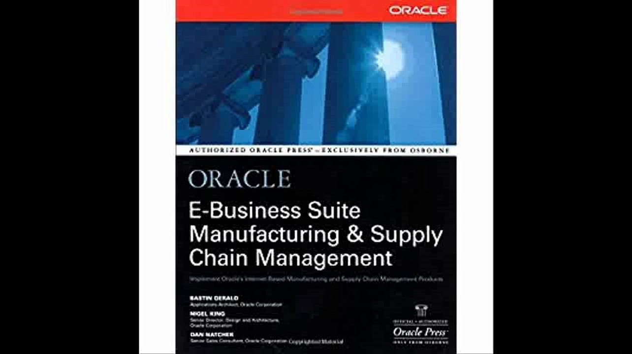 Oracle E-Business Suite Manufacturing & Supply Chain Management