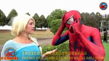 Rapunzel Hair Stuck! Frozen Elsa vs Spiderman Water Balloons w/ Joker Fun Superheroes in real life