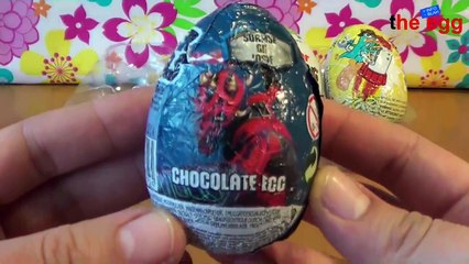 4 various Kinder Surprise Eggs Minnie Mouse, Winnie the Pooh, Spider-Man, Kinder unboxing