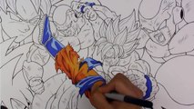 Drawing ALL FIGHTS of Goku VS Frieza!