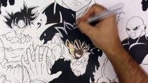 Drawing Goku Ultra Instinct vs Jiren | EPIC Fight!