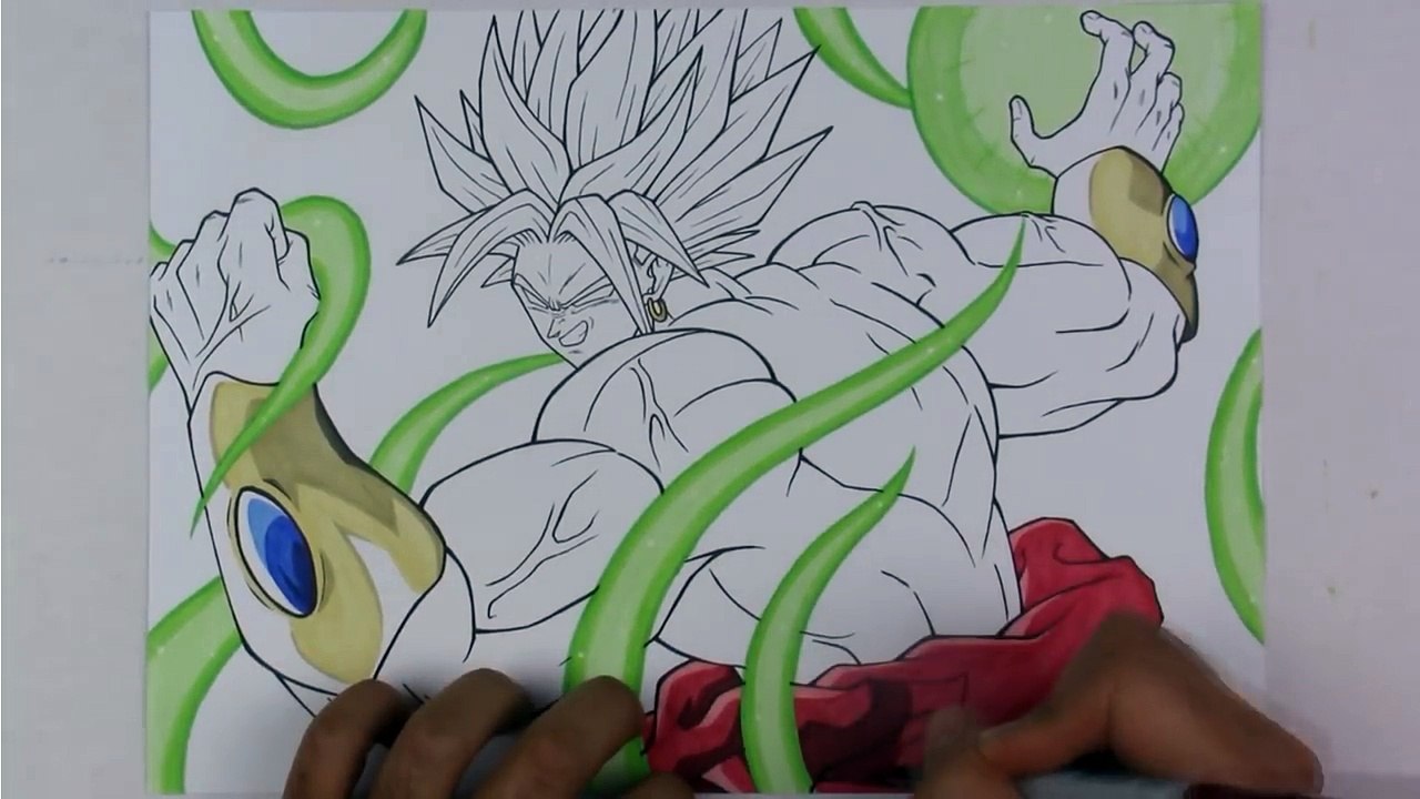 Drawing Broly the Legend Attacking!