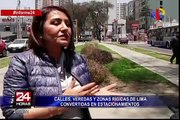 Calles, veredas y zonas rígidas de Lima convertidas en estacionamientos